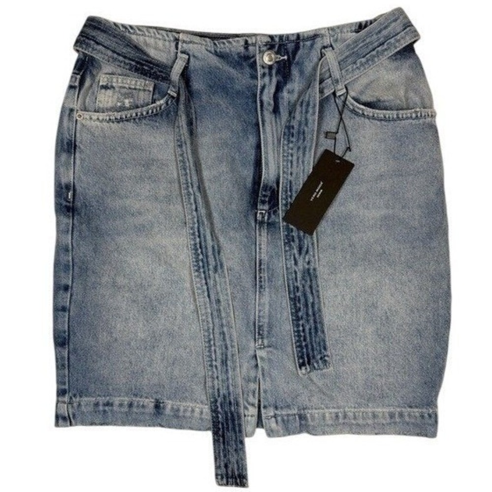 Vero Moda Skirt Womens Small VMCORA HR SHORT DENIM SKIRT Light Blue NEW